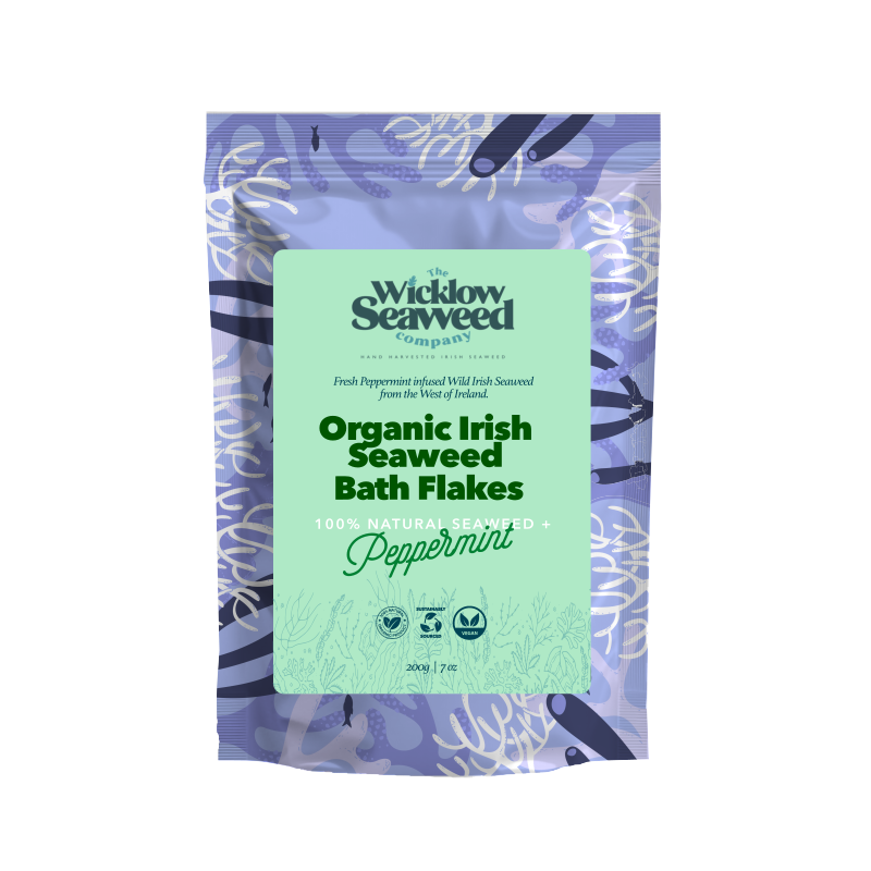 Organic Irish Seaweed + Peppermint Infused Bath Flakes